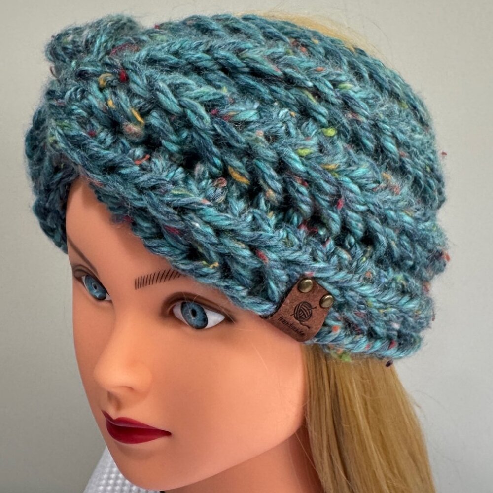 HANDMADE Chunky Twist Ribbed Crochet Ear Warmer Headband